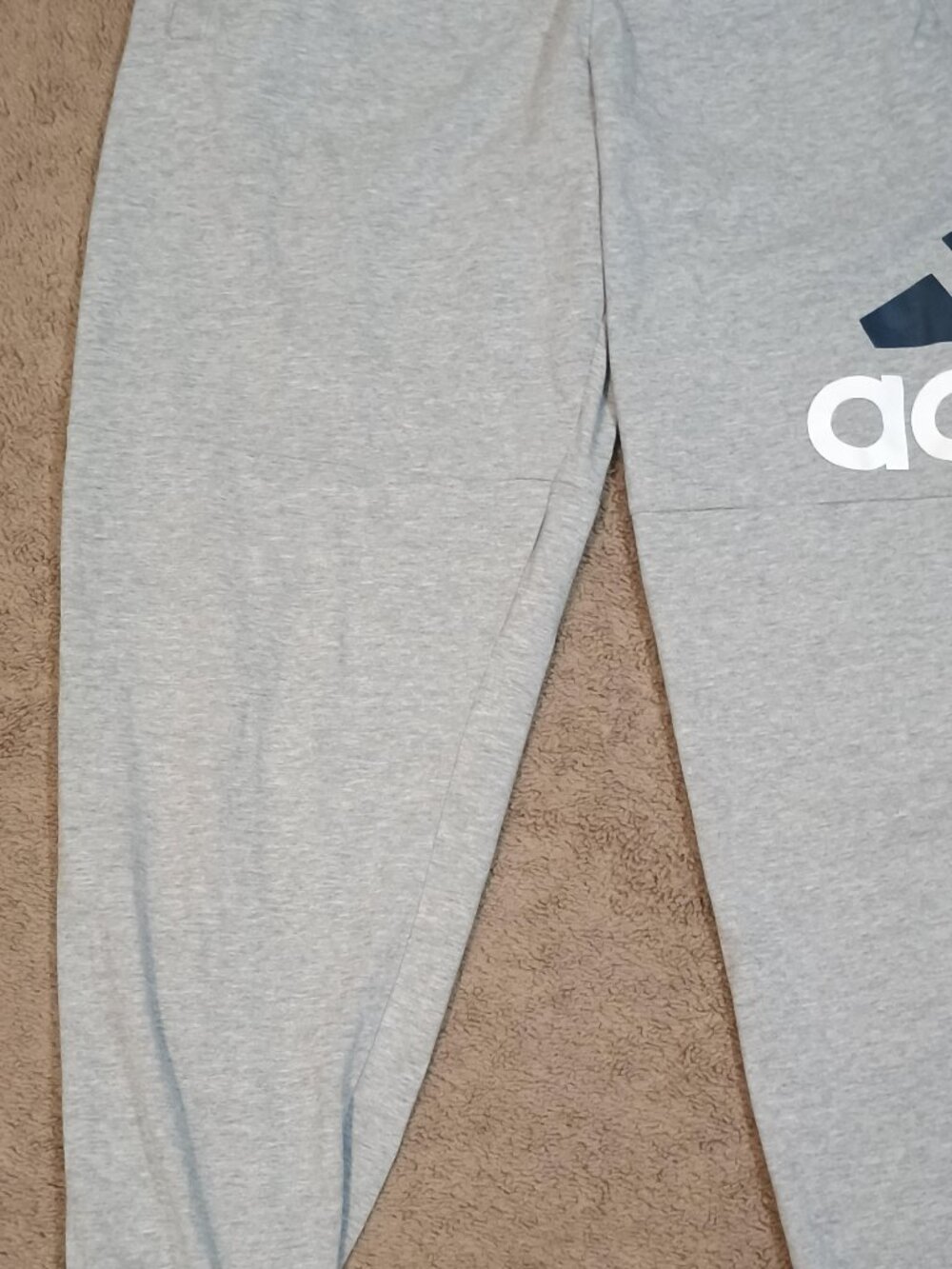 Adidas/Track Pants/Mens Medium/Grey Heather/Essentials Logo Athleisure Streetwea - Picture 4 of 8